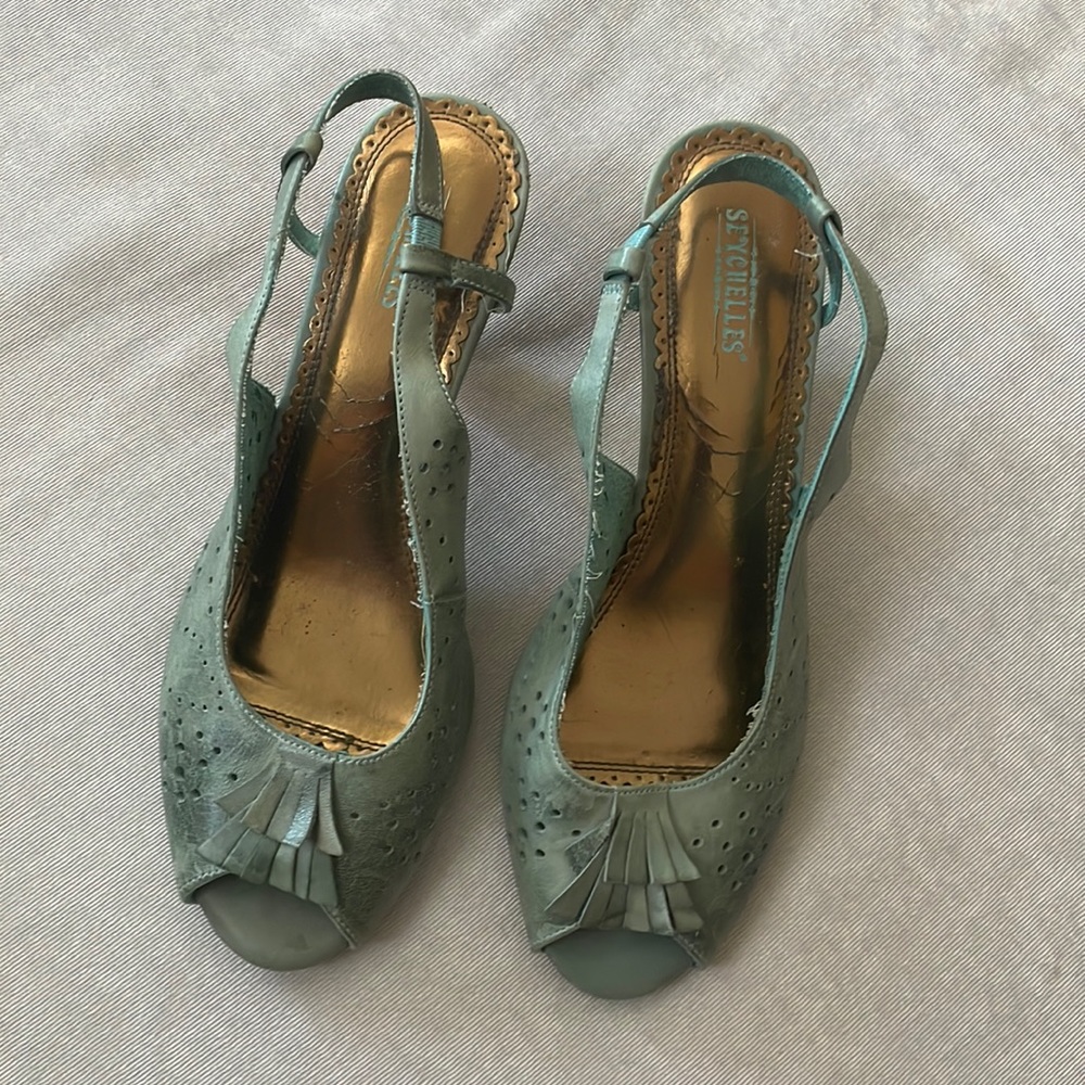 Seychelles peep toe cutout heels